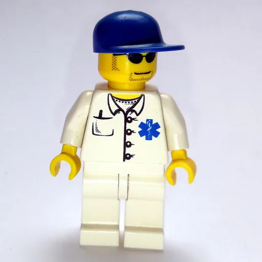 Doctor (White Shirt with Star of Life Logo, Blue Cap, Sunglasses)
