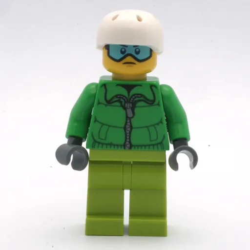 Man (Green Jacket, Lime Legs, White Helmet, Blue Goggles)