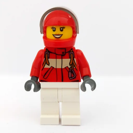 Paramedic (Woman, Red Jacket, White Legs, Red Helmet with Visor)