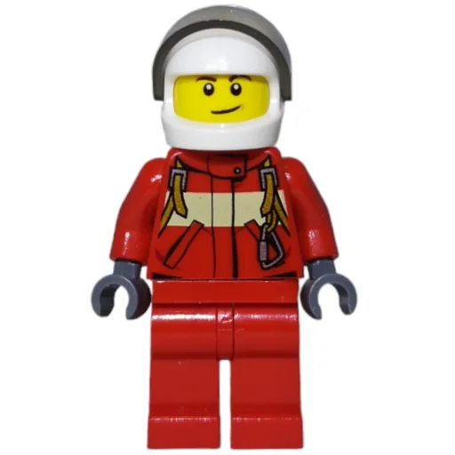 Paramedic (Red Jacket, Red Legs, White Helmet with Visor)