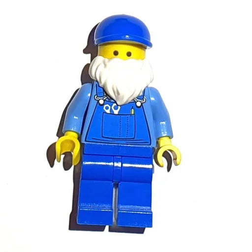 Medium Blue Torso (Blue Legs, Blue Cap, White Beard)