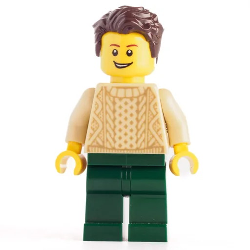 Tan Torso Sweater (Dark Green Legs, Dark Brown Hair)