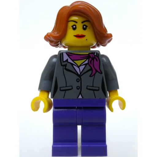 Dark Bluish grey Torso (Jacket, Dark Purple Legs, Dark Orange Hair)