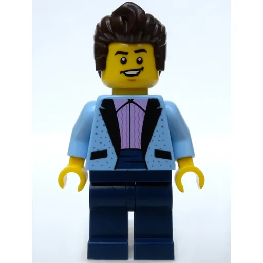 Bright Light Blue Torso (Dark Blue Legs, Dark Brown Hair)