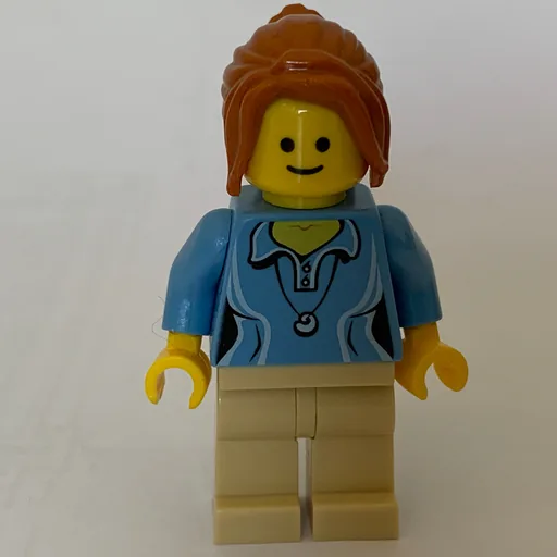 Medium Blue Torso (Tan Legs, Dark Orange Hair)