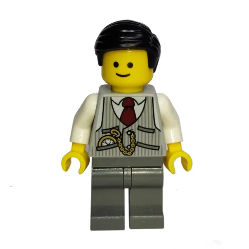 Light Bluish Grey Torso Jacket (Dark BLuish Grey Legs, Black Hair)