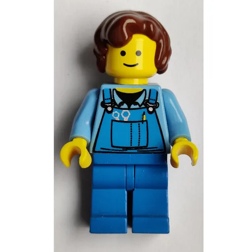 Medium Blue Torso (Blue Overalls, Reddish Brown Hair)