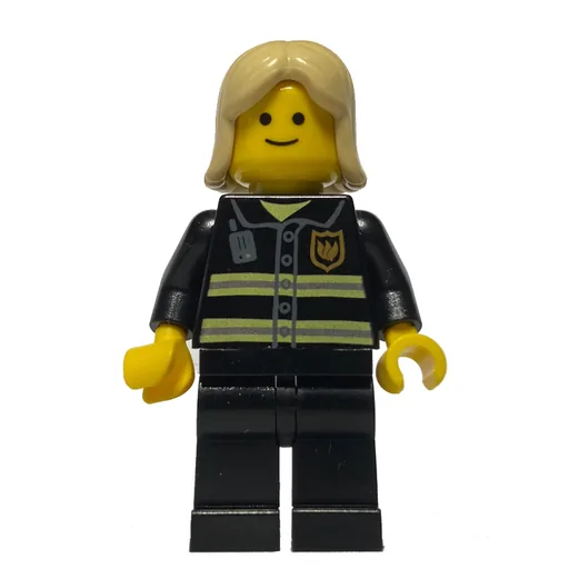 Fire Fighter (Black Torso, Black Legs, Tan Hair)
