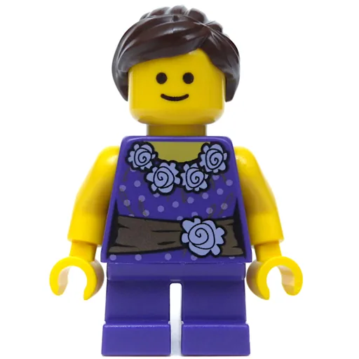 Kid (Dark Purple Torso, Dark Purple Legs, Dark Brown Hair)