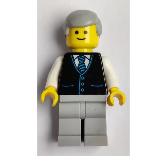 Black Torso Jacket (Light Bluish grey Legs, Light Bluish Grey Hair)