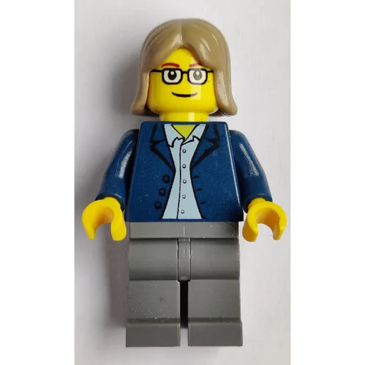 Dark Blue Torso (Dark Bluish Grey Legs, Dark Tan Hair)