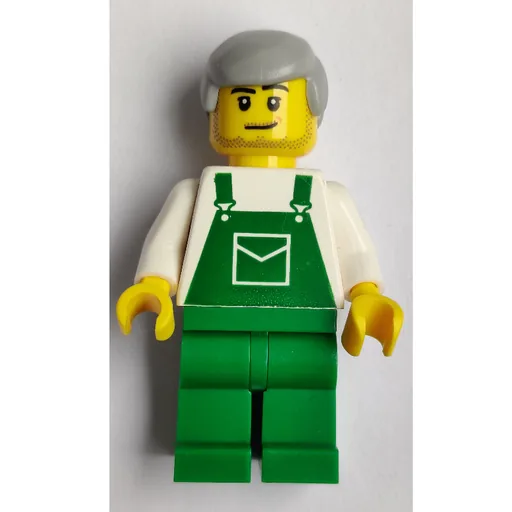 White Torso (Green Overall, Light BLuish Grey Hair)