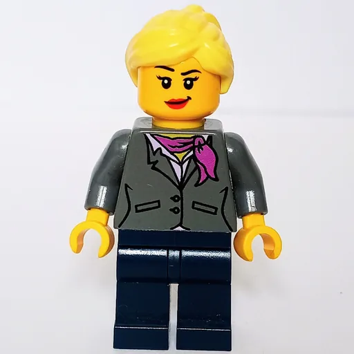 Dark Bluish Gray Torso (Dark Blue Legs, Bright Yellow Hair)
