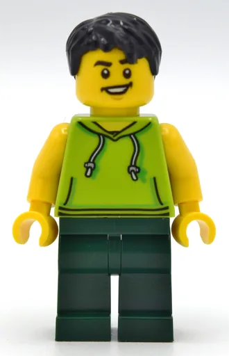 Lime Torso (Dark Green Legs, Black Hair)