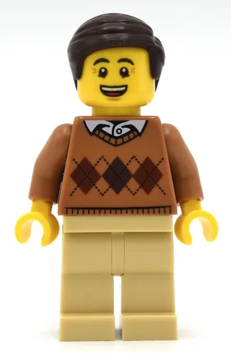 Medium Nougat Torso (Tan Legs, Dark Brown Hair)