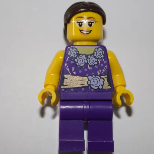 Dark Purple Torso (Dark Purple Legs, Dark Brown Hair)