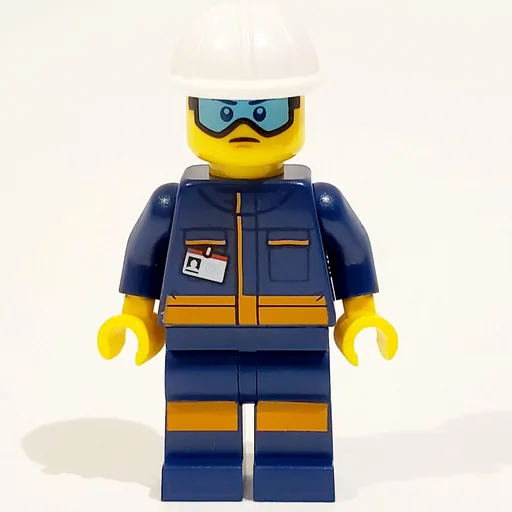 Technician (Dark Blue Torso, Dark Blue Legs, White Helmet)