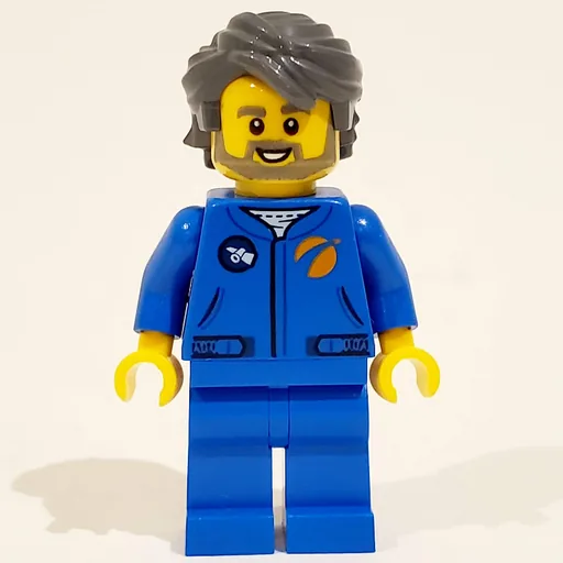Astronaut (Blue Torso and Legs, Dark Bluish Grey Hair)