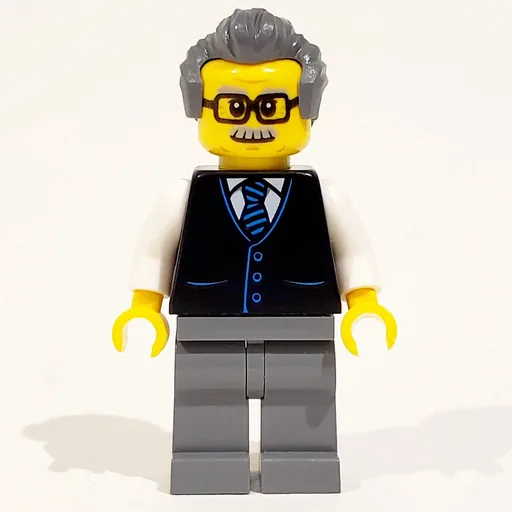 Launch Director (Black Torso, Dark Bluish Grey Legs, Dark Bluish Grey Hair)