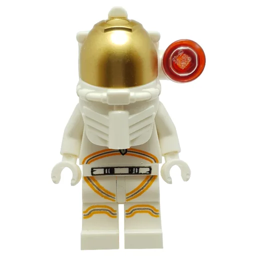 Astronaut (White Torso and Legs, Orange Trim, White Helmet, Side Lamp Red)
