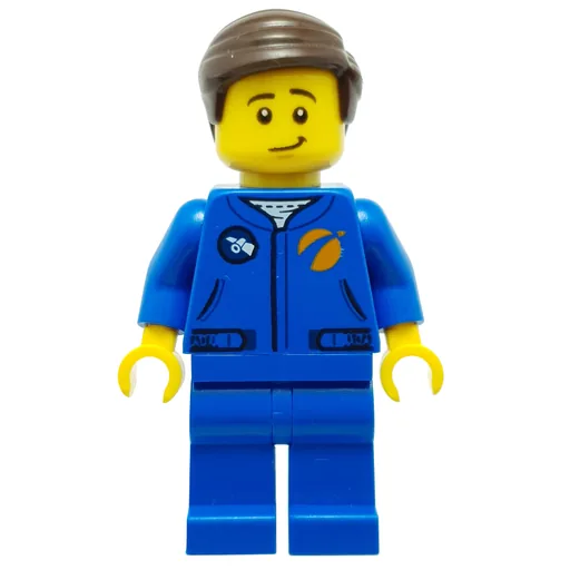 Astronaut (Blue Torso and Legs, Dark Brown Hair)