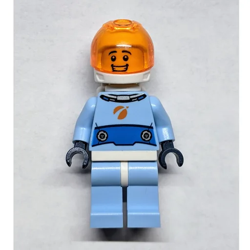Astronaut (Bright Light Blue Torso and Legs, White Helmet, Trans Orange Visor)