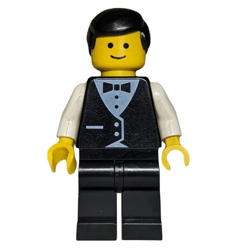 Waiter (Man, Black Suit and Bow Tie, Black Hair (3626b Head))