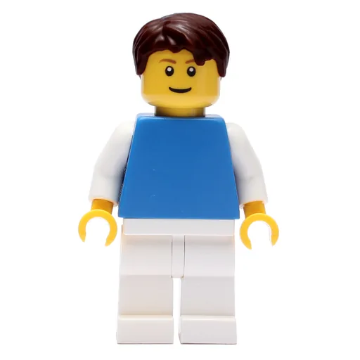 Man (Blue Torso, White Legs, Dark Brown Hair)