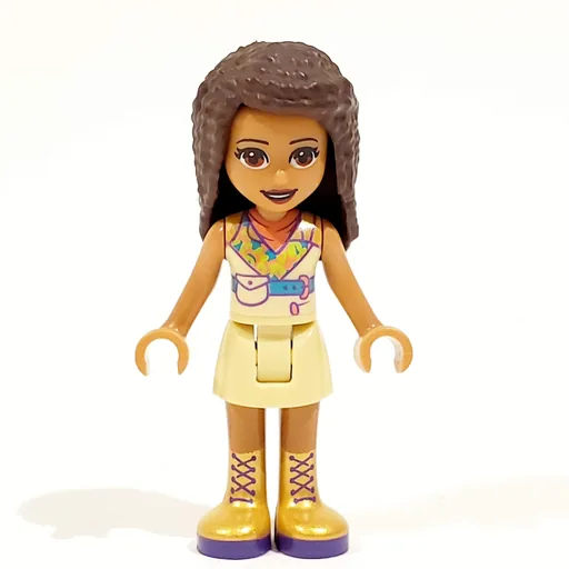 Andrea (Tan Jacket, Tan Skirt, Dark Brown Hair)