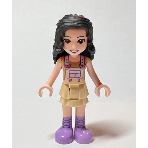 Emma (Tan Overall, Black Hair)