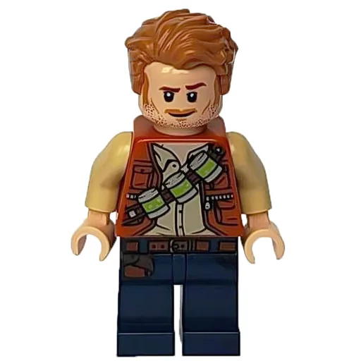 Owen Grady with Strap with Canisters (Dark Blue Legs)