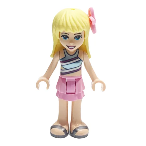 Stephanie (Sand Green Top, Bright Pink Skirt)