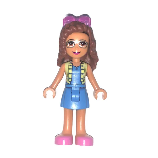 Olivia (Bright Light Yellow Jacket, Dark Azure Skirt, Glasses)
