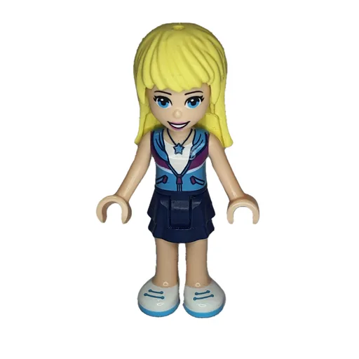 Stephanie (Medium Azure Jacket, Dark Blue Skirt)