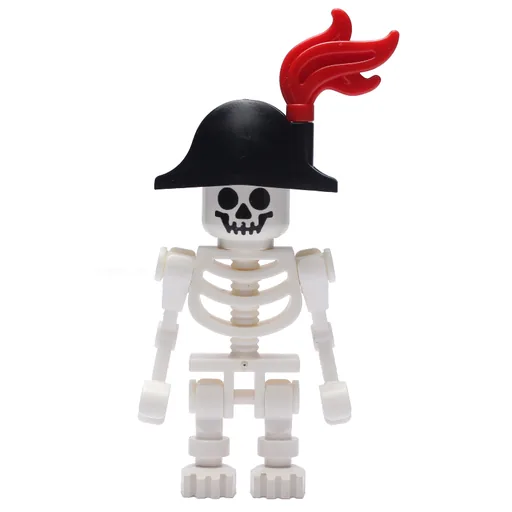 Skeleton (Standard Face, Bicorne Hat with Red Plume)