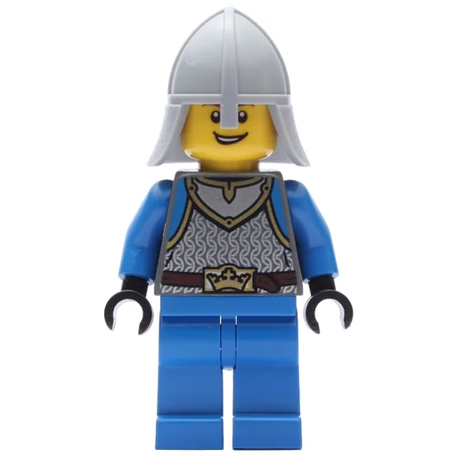 Soldier (Castle, Dark Bluish Grey Torso, Blue Legs, Light Bluish Grey Helmet)