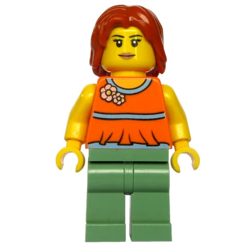Orange Torso (Sand Green Legs, Dark Orange Hair)