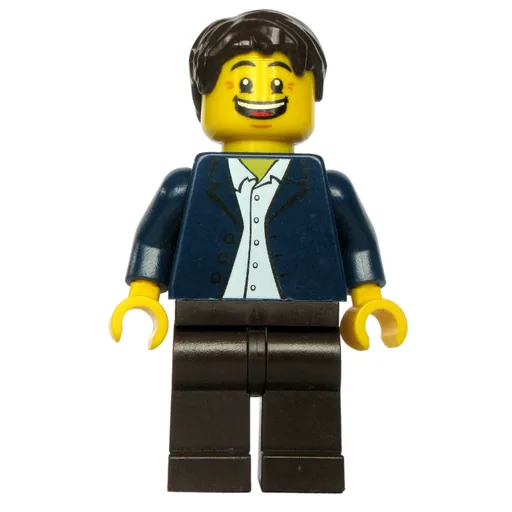 Dark Blue Torso (Dark Brown Legs, Dark Brown Hair)