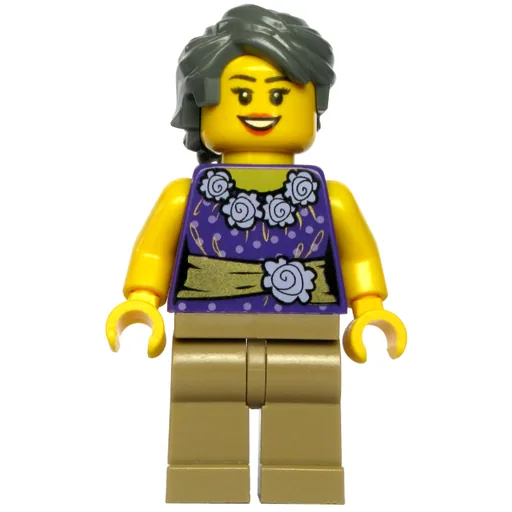Dark Purple Torso (Dark Tan Legs, Dark Bluish Grey Legs)