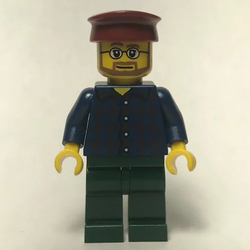 Dark Blue Torso (Dark Green Legs, Dark Red Hat)