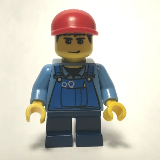 Kid (Medium Blue Torso, Dark Blue Legs, red Cap)
