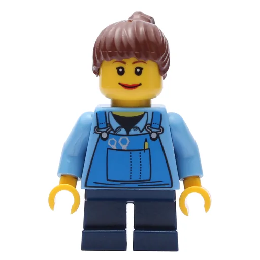 Kid (Medium Blue Torso, Dark Blue Legs, Reddish Brown Hair)