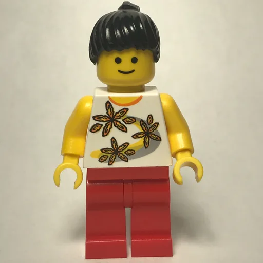 White Torso (Red Legs, Black Hair)