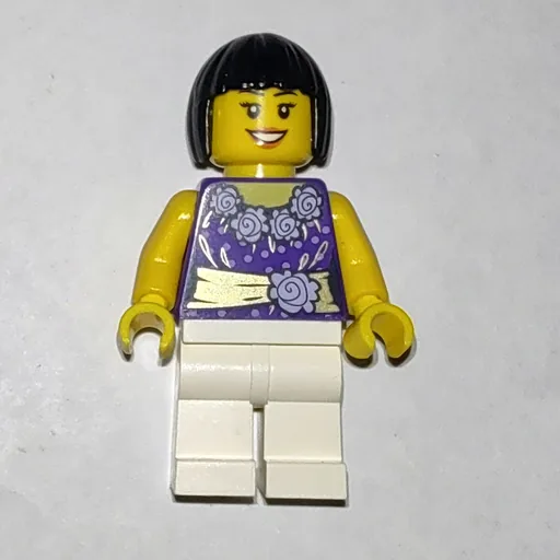 Dark Purple Torso (White Legs, Black Hair)