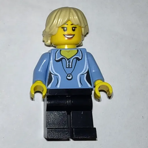 Medium Blue torso (Black Legs, Tan Hair)