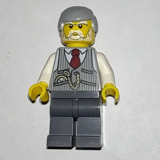 Light Bluish Grey Torso (Dark Bluish Grey Legs, Light Bluish Grey Hair)