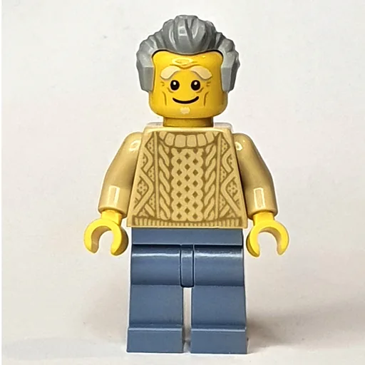 Tan Torso Sweater (Sand Blue Legs, Light Bluish Grey Hair)
