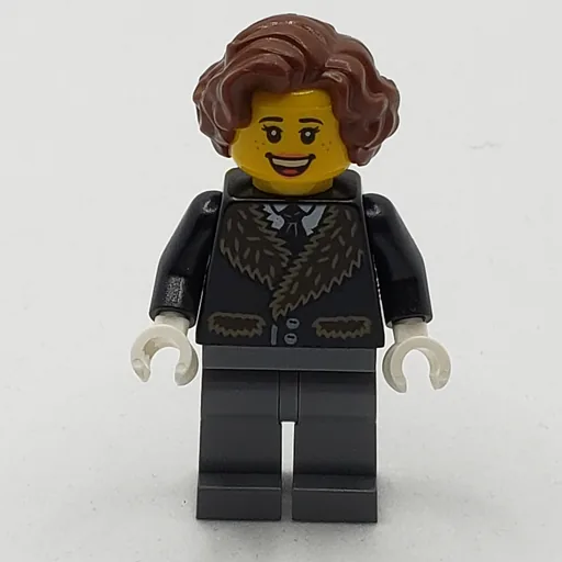 Black Torso (Dark Bluish Gray Legs, Reddish Brown Hair)