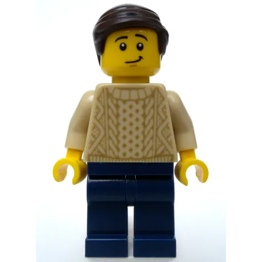Tan Torso Sweater (Dark Blue Legs, Dark Brown Hair)
