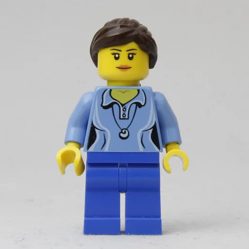 Medium Blue Torso (Blue Legs, Dark Brown Hair)